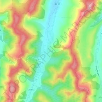 Zagăr topographic map, elevation, terrain