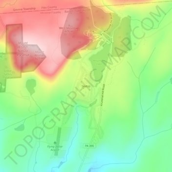 Skytop topographic map, elevation, terrain
