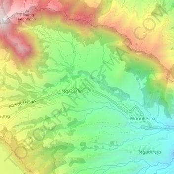 Jetak topographic map, elevation, terrain