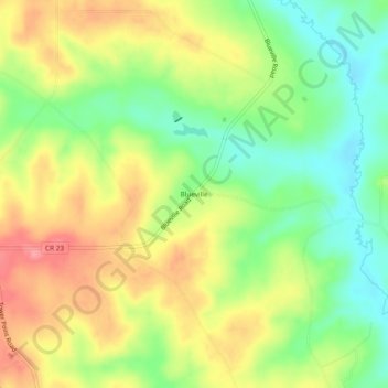 Blueville topographic map, elevation, terrain