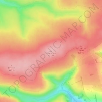 Elsworthy topographic map, elevation, terrain