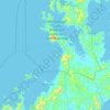 Bay Islands topographic map, elevation, terrain