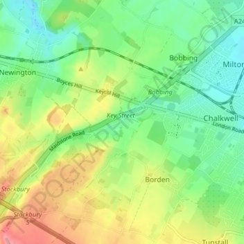 Hook's Hole topographic map, elevation, terrain