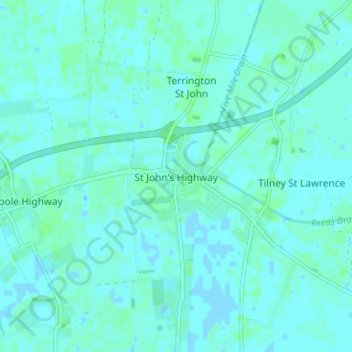 St John's Highway topographic map, elevation, terrain