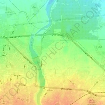 Gele doon topographic map, elevation, terrain