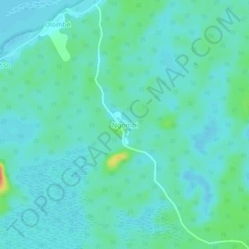Ngombi topographic map, elevation, terrain