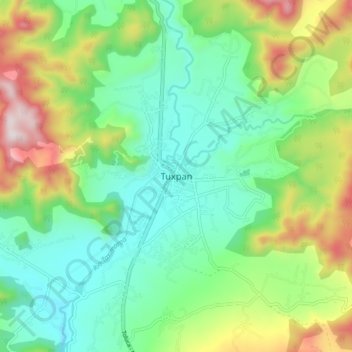 Tuxpan topographic map, elevation, terrain