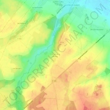 Chemin de la Brosse topographic map, elevation, terrain
