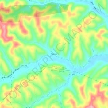 Skaggs topographic map, elevation, terrain