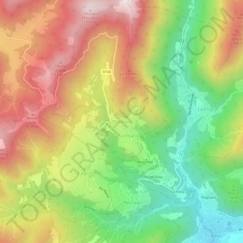 Dicinisio topographic map, elevation, terrain