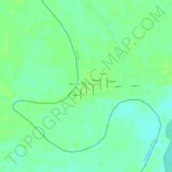 BOCAS DEL PAUTO topographic map, elevation, terrain