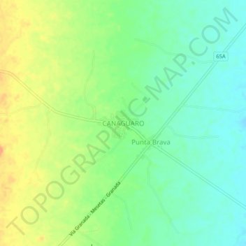 CANAGUARO topographic map, elevation, terrain