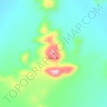 Jabal Musa` topographic map, elevation, terrain