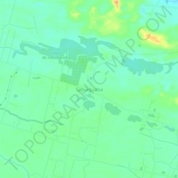 Sabiaguaba topographic map, elevation, terrain