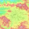 Katmandou topographic map, elevation, terrain