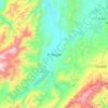 El Tocuyo topographic map, elevation, terrain