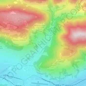 Wahlen - Valle San Silvestro topographic map, elevation, terrain