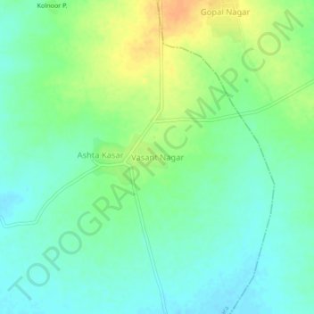 Vasant Nagar topographic map, elevation, terrain