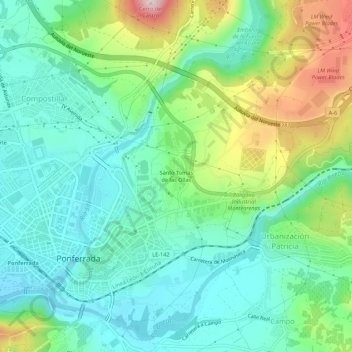 Santo Tomás de las Ollas topographic map, elevation, terrain
