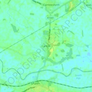 Carlton topographic map, elevation, terrain