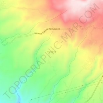Agosto topographic map, elevation, terrain