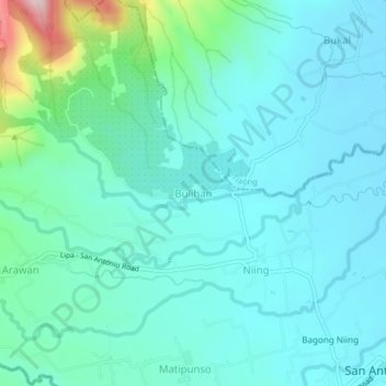 Bulihan topographic map, elevation, terrain