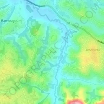 La'tsit topographic map, elevation, terrain