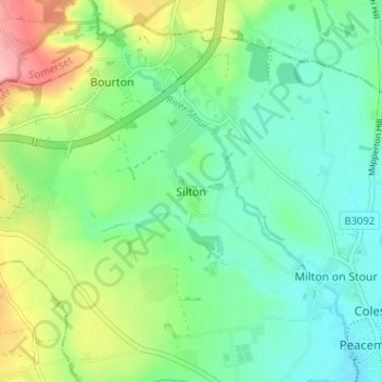 Silton topographic map, elevation, terrain