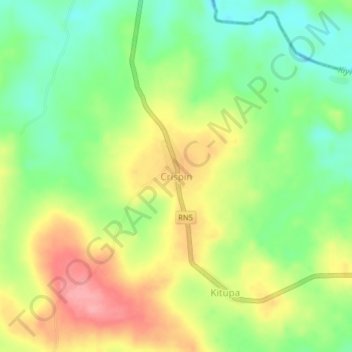 Crispin topographic map, elevation, terrain