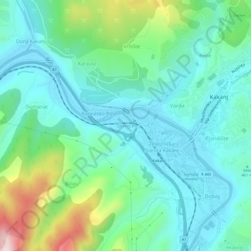 Slivnice topographic map, elevation, terrain