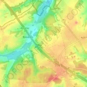 Champles topographic map, elevation, terrain