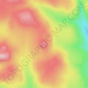 Black Law topographic map, elevation, terrain