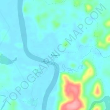 Bosland topographic map, elevation, terrain