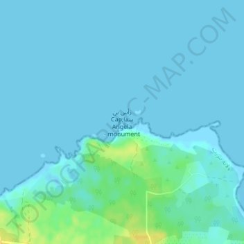 Cape Angela topographic map, elevation, terrain