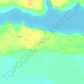 Ruwe topographic map, elevation, terrain