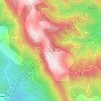 Panchalimedu topographic map, elevation, terrain