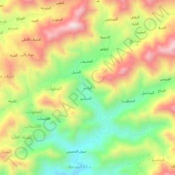 Ar Rakkab topographic map, elevation, terrain