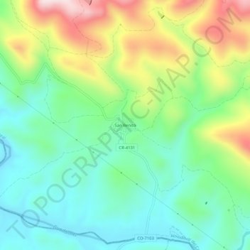 San Benito topographic map, elevation, terrain