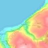 Aberarth topographic map, elevation, terrain