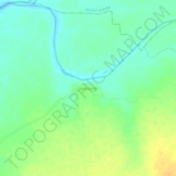 Jeevangi topographic map, elevation, terrain