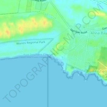 Worimi Conservation Lands Lookout topographic map, elevation, terrain