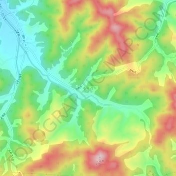 Sudong-ri topographic map, elevation, terrain