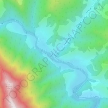 Chiril topographic map, elevation, terrain