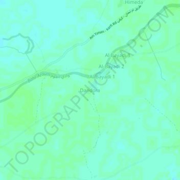 Dandora topographic map, elevation, terrain