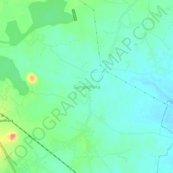 Gangadhara topographic map, elevation, terrain