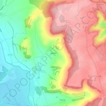 Lignière topographic map, elevation, terrain