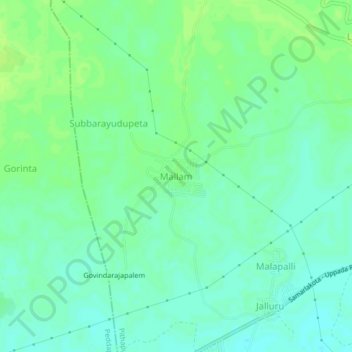Mallam topographic map, elevation, terrain