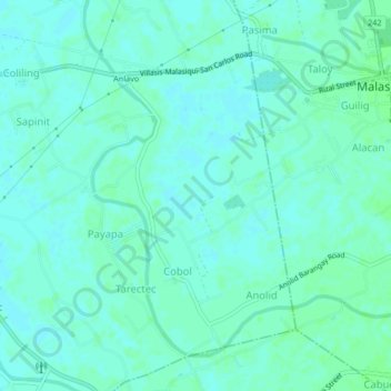 Cobol topographic map, elevation, terrain