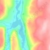 Kevo topographic map, elevation, terrain