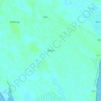 Yeman topographic map, elevation, terrain